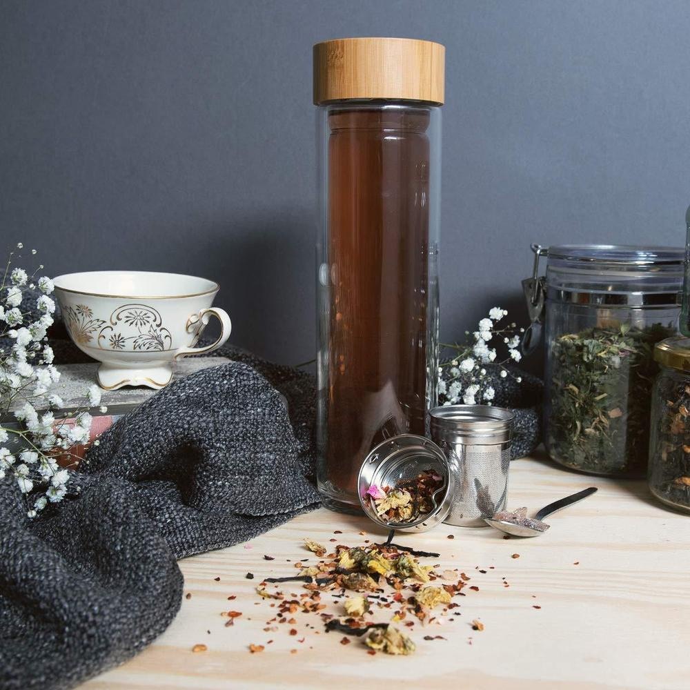 Brand new sealed glass tumbler for tea